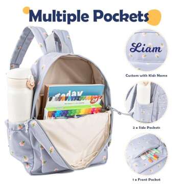 MT WORLD Floral Toddler Backpack - Personalized and Durable