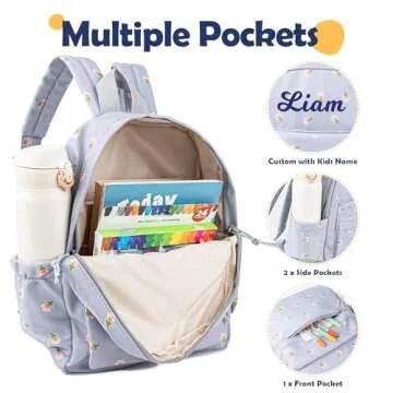 MT WORLD Floral Toddler Backpack - Personalized and Durable