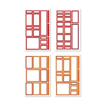 Rongrong Rainbow Planner Stickers Book for Planners, Calendars, Journals and Projects – Premium Quality Hand Drawn Transform Your Planning Into a Colorful Dream - Scrapbook Stickers – 27 Pages