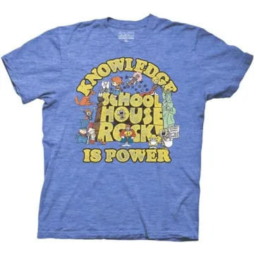 Ripple Junction Schoolhouse Rock Men's Short Sleeve T-Shirt - Knowledge is Power