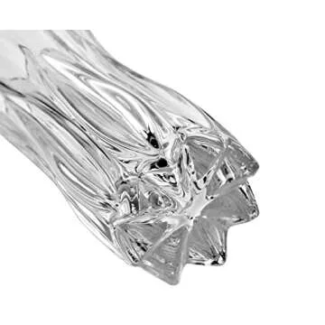 YISHENGRONG Flower Vase Large Size Phoenix Tail Shape Thickened Crystal Glass for Home Decor, Wedding or Gift - 9.5" High x4.5 Wide,with Color Box