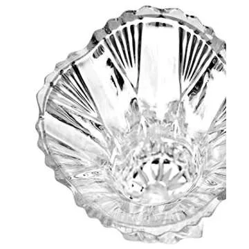 YISHENGRONG Flower Vase Large Size Phoenix Tail Shape Thickened Crystal Glass for Home Decor, Wedding or Gift - 9.5" High x4.5 Wide,with Color Box