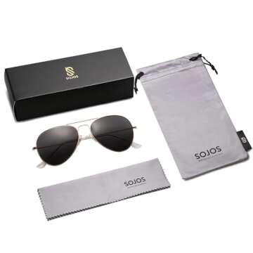 SOJOS Aviator Polarized Sunglasses for Men Women