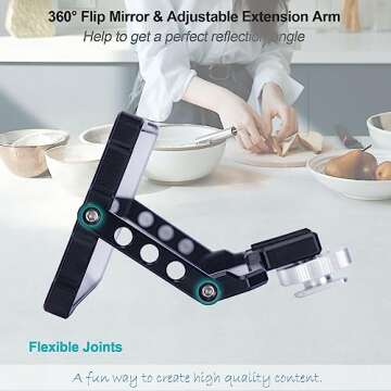 NICEYRIG Vlog Vlogging Selfie Mirror [Plus Version] for iPhone 14/13/12/11 Pro Max 6.1'' 6.7'', YouT...