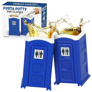 Funny Porta Potty Shot Glasses for Gag Gifts