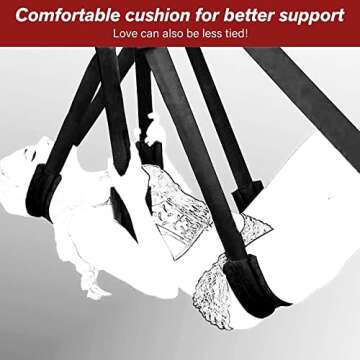 Sex Swing for Couples Ceiling, BDSM Sling Spinning Adult Sex Swing Restraint Toys, Sex Bondage Set f...