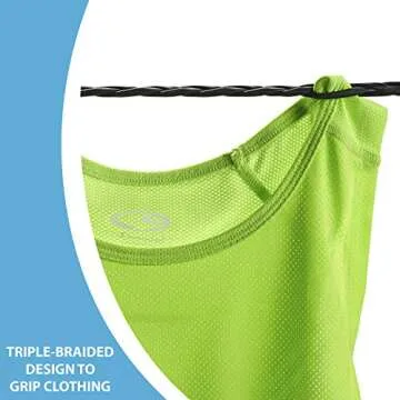 Lewis N. Clark Adjustable Latex Clothesline For Hotel Travel, Camping + Laundry Room, No Safety Pins Needed, Small Enough To Store In Laundry Basket, Backpack, Or Camping Gear