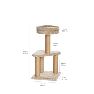 Sturdy Amazon Basics Cat Tree for Indoor Cats