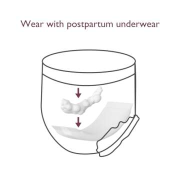 Momcozy Postpartum Disposable Underwear, 12 PCS No Leak New-Thin Built-in Pad Self-Absorbent Free-Move Period Underpants for Women Mothers Moms Labor Delivery Care White