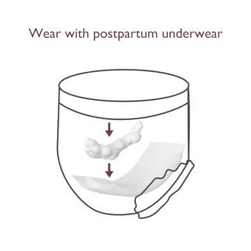 Momcozy Postpartum Disposable Underwear, 12 PCS No Leak New-Thin Built-in Pad Self-Absorbent Free-Move Period Underpants for Women Mothers Moms Labor Delivery Care White