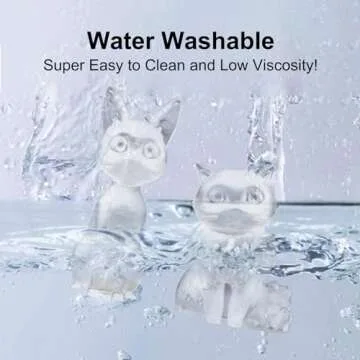 Siraya Tech Simple Water Washable 3D Printer Resin - Low Odor, Easy to Print, High Precision 405nm LCD UV-Curing Aqua Resin - Ideal for 8K Capable LCD, DLP 3D Printers - Tough and Clear (1kg)