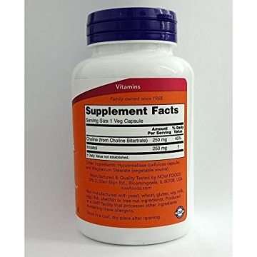 NOW Choline and Inositol 500mg - Double Pack for Memory