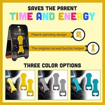 Bucklebee Easy Car Seat Buckle Release Aid for Children Unbuckle Car Seat Release Tool - Car Seat Button Pusher - Car Seat Opener for Nails - Car Seat Buckle Release (1 Pack Teal)