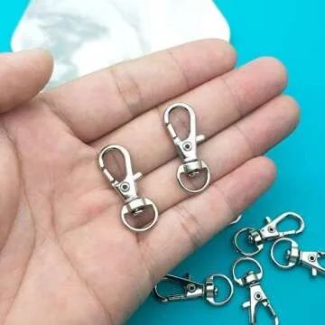 100Pcs Swivel Snap Hook,Stainless Steel Key Chain Clip Hooks Swivel Lanyard Snap Hook Keychain Hooks for Keychain Lanyard,Jewelry,DIY Crafts Supplies