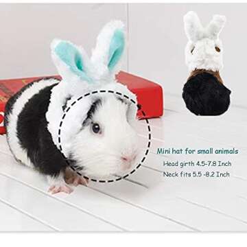 Cute ANIAC Easter Guinea Pig Hat with Bunny Ears