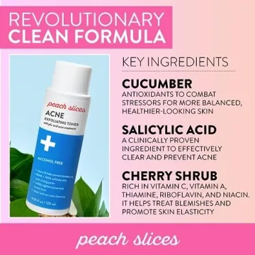 Peach Slices Acne Exfoliating Toner for Clear Skin