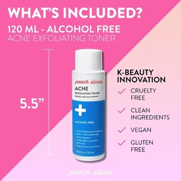 Peach Slices Acne Exfoliating Toner for Clear Skin