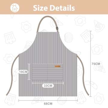 VALOME Kitchen Aprons with Pockets for Cooking & Crafts