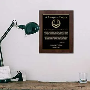 Customizable Lawyer's Prayer Plaque - Perfect for Attorneys