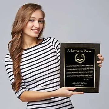 Customizable Lawyer's Prayer Plaque - Perfect for Attorneys