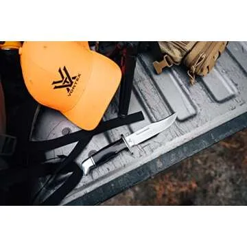 Buck Knives 119 Special Fixed Blade Hunting Knife, 6" 420HC Blade, Black Phenolic Handle with Leather Sheath