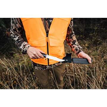 Buck Knives 119 Special Fixed Blade Hunting Knife, 6" 420HC Blade, Black Phenolic Handle with Leather Sheath