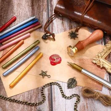 Tondiamo 58 Pcs Multicolored Wax Seal Sticks & Pen Kit