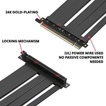 LINKUP PCIe 3.0 50cm Shielded Riser Cable