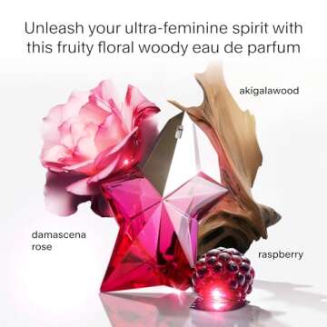 Mugler Angel Nova - Eau de Parfum - Women's Perfume - Floral & Fruity - With Bergamot, Rose, and Cedarwood - Long Lasting Fragrance - 1.0 Fl Oz