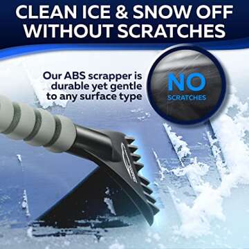 27" Snow Brush & Ice Scraper for Convenient Winter Car Care