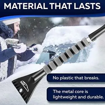 27" Snow Brush & Ice Scraper for Convenient Winter Car Care