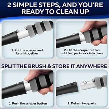 27" Snow Brush & Ice Scraper for Convenient Winter Car Care