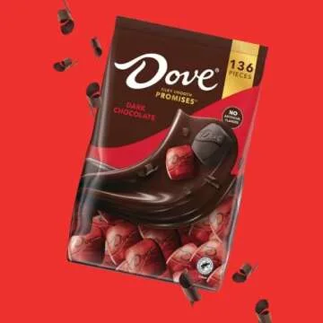 DOVE PROMISES Dark Chocolate Candy Bulk, 136Ct
