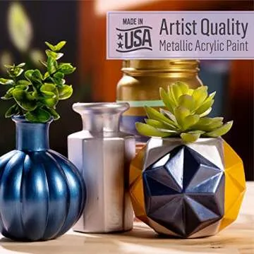 FolkArt Acrylic Paint Metallic Antique Gold 8 oz - Premium Quality