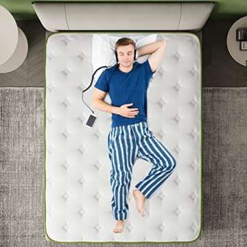 Crystli King Size Mattress, 10 Inch King Hybrid Mattress with Wrapped Innersprings and Memory Foam, CertiPUR-US Certified, Medium Firm, Pressure Relieving, Motion Isolation, Strong Edge Support