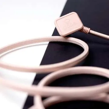 Globe Electric 22814 Designer Series 9-ft Fabric Extension Cord, 3 Polarized Outlets, Right Angle Plug, 125 Volts, Pale Pink