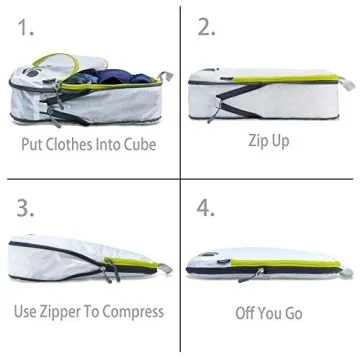 Ultralight Compression Packing Cubes for Organized Travel