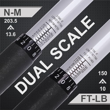 EPAuto 1/2-inch Drive Click Torque Wrench 10-150 ft/lb