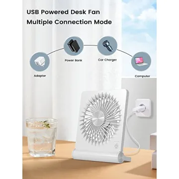 FERRISA Portable Desk Fan - Ultra Quiet, Compact & Powerful