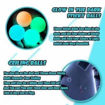 Glow in The Dark Sticky Balls for Endless Fun and Stress Relief