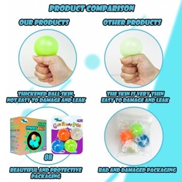 Glow in The Dark Sticky Balls for Endless Fun and Stress Relief
