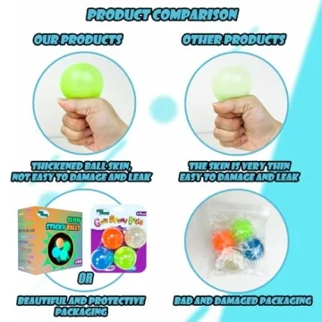 Glow in The Dark Sticky Balls for Endless Fun and Stress Relief