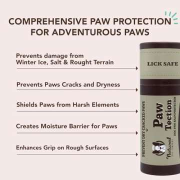 PawTection Balm Stick for Dogs (2oz) All-Natural, Lick-Safe Dog Paw Protector, Moisturizing Dog Paw ...