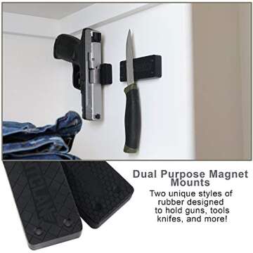 ArdentClan Holster by Safe, Pistol and Rifle Concealed Magnet Holder for car & Home. Uses Heavy Duty Magnets to Conceal & Carry Guns, Pistols & Even Shotguns. in Accessories.