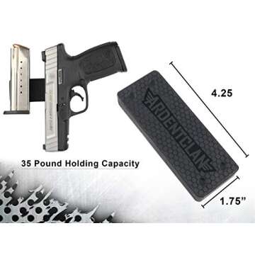ArdentClan Holster by Safe, Pistol and Rifle Concealed Magnet Holder for car & Home. Uses Heavy Duty Magnets to Conceal & Carry Guns, Pistols & Even Shotguns. in Accessories.