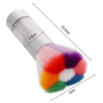 2 Pcs Nail Art Dust Brush Remover Set - Flawless Nail Care