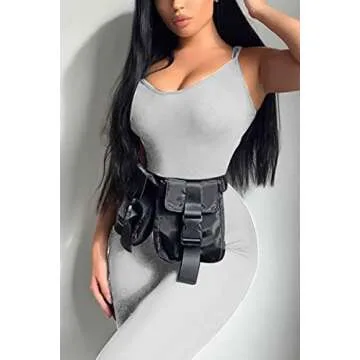 Zhaistar Women's Sexy Bodycon Spaghetti Strap Jumpsuit