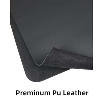 Large Desk pad mat,Mouse Pad,Office Desk Mat, Non-Slip PU Leather Desk Blotter,Large Desk pad,Waterp...