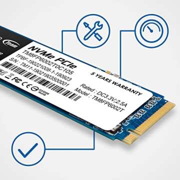 TEAMGROUP MP33 512GB SLC Cache 3DNAND TLC NVMe PCIe Gen3x4 M.2 2280 Internal SSD R/W up to 1700/1400...