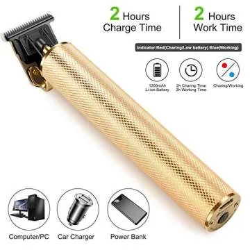 Best Gold Hair Clippers for Men - Cordless Grooming Kit